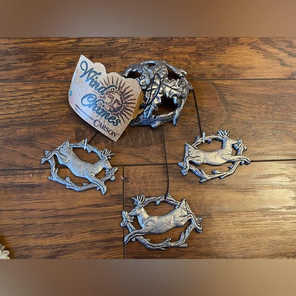 Carson Other - Carson Freeport Pewter Hanging Deer Hunting Wind Chime Silver Color USA Country